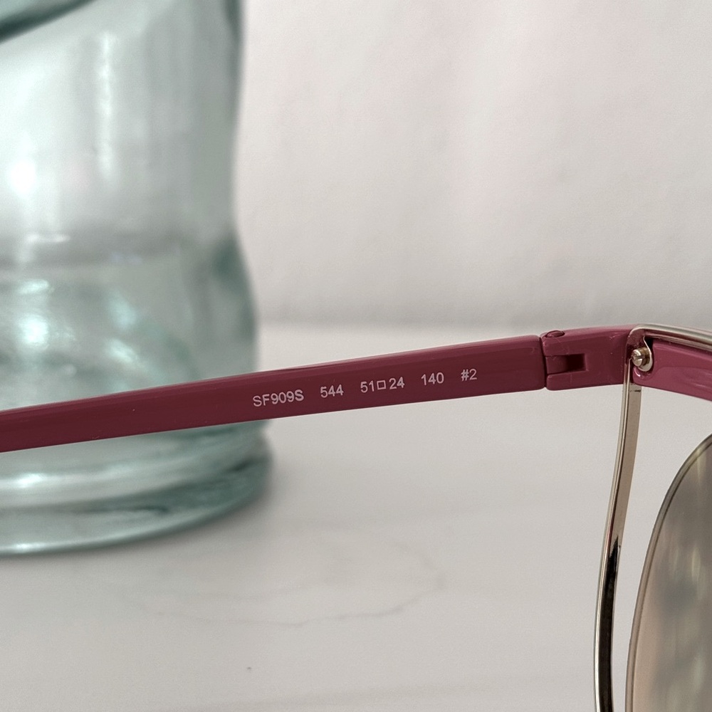 Ferrgamo Pink Cat Eye Sunglasses SF909S Funky Retro Designer - Picture 13 of 15